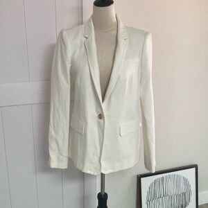 J. Crew Cream color linen blazer, size 12